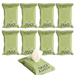 Grace & Green Bamboo Biodegradable Wet Wipes - 200 | 99% Purified Water | Suitable for Sensitive & Baby Skin | 8 x 25 Pack | Dermatologically Tested | Fresh & Eco-Friendly | Fragrance Free & Non-Toxic