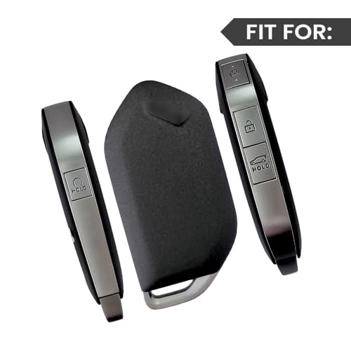 Image of keyzone dual leather key cover compatible for Kia Syros, EV6, EV9 smart key