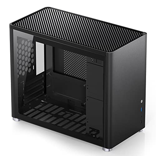 Jonsbo D30 Black Mini Micro Atx Tower Computer Case, Aluminum Panel, Glass Side Windows,Simplicity Matx Case,240 Liquid Cooling & 168Mm Air Cooling, 355Mm Gpu Support,Black Pc Case #TOP3