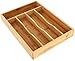 SCHOBERG Besteckkasten für Schubladen 34 x 25 x 5 cm - Schubladen Ordnungssystem für die Küche - Besteckeinsatz für Schubladen aus Bambus - Schubladeneinsatz aus Holz