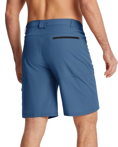 Image of EKLENTSON Mens Hiking Cargo Shorts Lightweight Quick Dry Breathable Shorts Water Resistant with Pockets