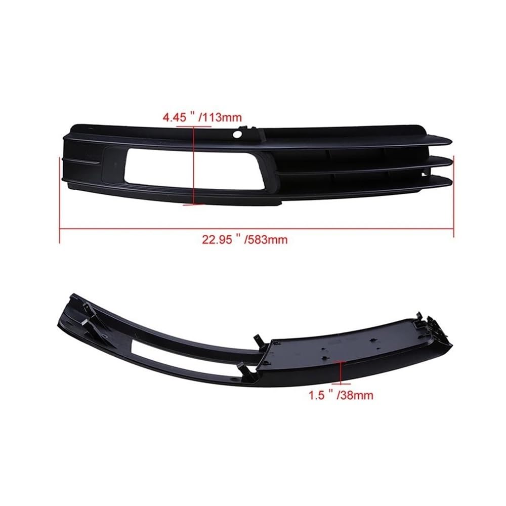 Rejilla De Luz Antiniebla Para Audi A6 (C5) 2002-2005 - Negro, Plástico ABS, Piezas 4B0807682T/AC