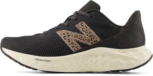 New Balance Women's Fresh Foam Arishi V4 Running Shoe, Black Cement/Flat Taupe/Angora, 62