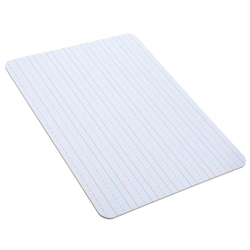 POPETPOP Pizarra Blanca de Borrado en Seco Pequeña 22.8X30.5 CM Líneas y Cuadricula para Aprendizaje, Tablero Portátil sin Accesorios para Oficina y Educación Escolar