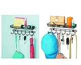 InterDesign Classico Wall Mount Entryway Organizer for Keys, Hats, Wallets, Clutch Purses, Cell Phones, Sunglasses - 11