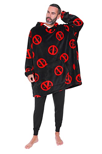 Marvel Deadpool - Sudadera con capucha para hombre, color negro, Negro, Taille unique