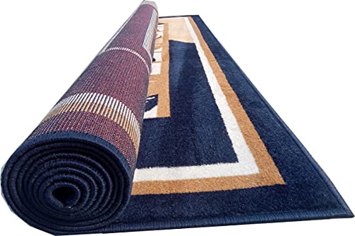 Image of Home Decore Acrylic Carpet for Your Living Room & Drawing Room Aywhere in Your Home (180X240 Blue Colour)- 6x8 Feet