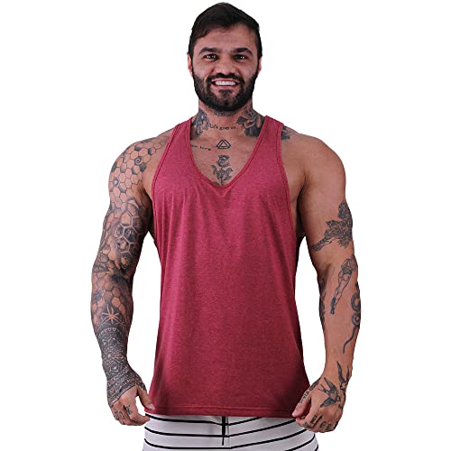 Kit 3 Regata Cavada Masculina MXD Conceito Academia Musculação Treino Gym Sem Estampas Lisas (P, Opç