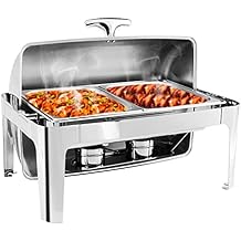 Food Heater Buffet Stove, Hot Pot Heating Pot Commercial Rectangular Buffet Server and Warmer-Keep Food Fresh Delicious,B,13L,B-13L