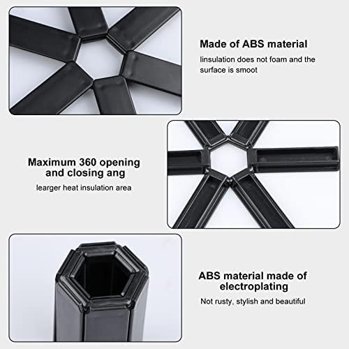 Foldable Trivet Hot Pan Pads, Heat Resistance Trivet Bowl Mat Pot Mat, Non-Slip Pot Mat, Heat Insulation Pad Trivets Hot Pot Stand Table Mats Kitchen Placemat for Hot Pans, Cup, Dishes 3pcs
