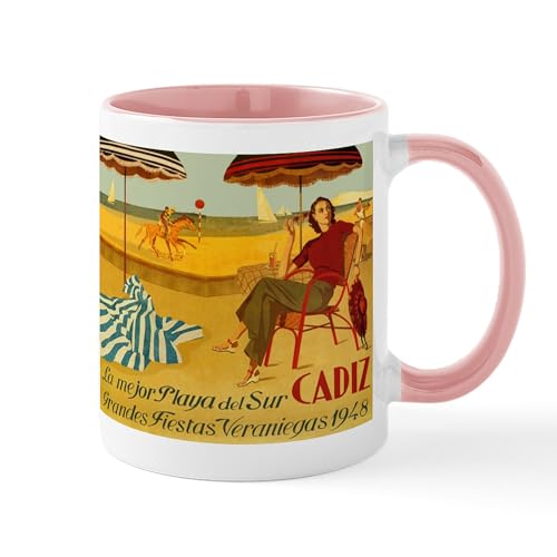 CafePress Cadiz Spain Travel Vintage Poster Mug 11 oz