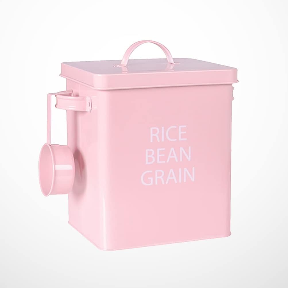 Mipcase Pet Food Sealing Barrel Small Dog Treats Container Galvanized Iron Storage Case for Cats