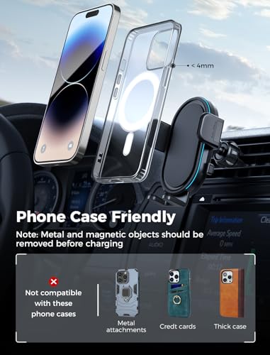 Ugdluck CA026 Wireless Car Charger, Ugdluck 15W/10W/7.5W Car Charger Mount With Led Lights Dashboard Windshield Air Vent Car Phone Holder Fit thumb #5