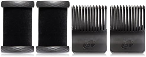 T3 - Volumizing Hot Rollers LUXE (2 ct.) | Hair Curlers and Volumizers for All Hair Lengths | Pairs with T3 Volumizing Hot Rollers LUXE Set,Black, 1.50 Inch (1.50 Inch (2 pack)
