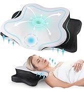 DONAMA Cervical Pillow for Neck Pain Relief,Contour Memory Foam Pillow,Ergonomic Orthopedic Neck ...