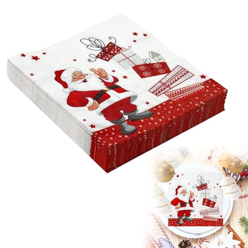 Servietten Weihnachten Tischdeko,Servietten Santa,Ambiente...