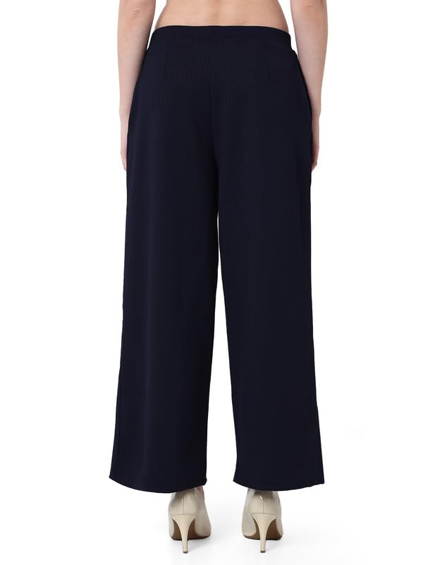 Image of Smarty Pants Women's Cotton Rib Pleated Trouser.