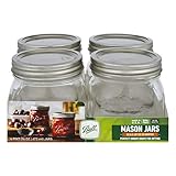 Ball Mason Jar with Lid, Pint, (Pack of 4)