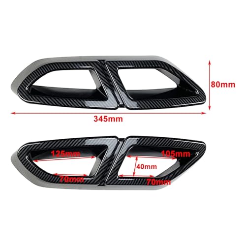 Cubierta de escape para Passat B8 2016-2019, moldura de silenciador trasero en fibra de carbono 7