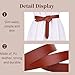 OZJABC Knot Belts For Women Soft Faux Leather Belt Fashion Tie Belts For Women Wrap Belt For Jeans Pants Dress (Black)