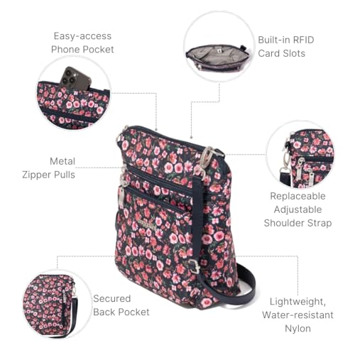Image of Baggallini Modern Pocket Crossbody Bag for Women, 8.5 inchx8.5 inch Handbag Purse with RFID, Lightweight Water-Resistant