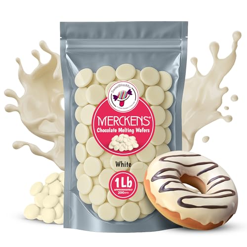 SweetBlissMix 1Lbs White Chocolate Melts - Melting Chocolate Candy Melts, Wafers for Dipping, Candy Making, Cake Pops & Decorating Desserts - Smooth & Creamy White Chocolate Melting Wafers (1 Pound, White)