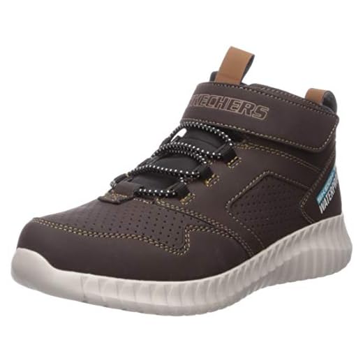 Skechers Boys' ELITE FLEX HYDROX Trainers, Brown (Chocolate Synthetic/Black & Brown Trim Chocolate), 3 (36 EU)