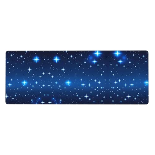 Alfombrilla de escritorio para teclado y mouse grande con diseño de estrellas 1