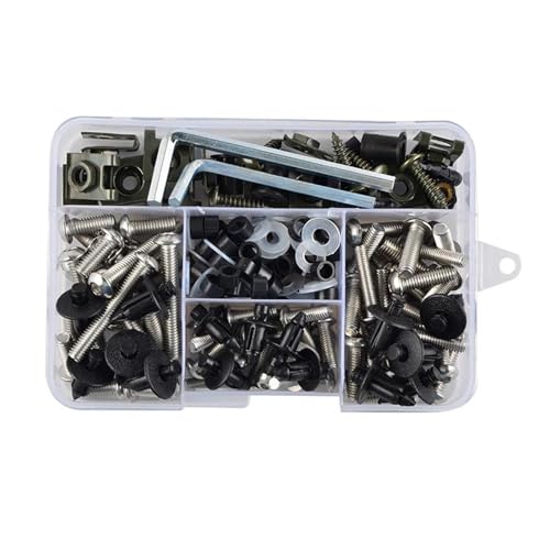 �{�f�B���[�N�N���b�v �ɓK������ CRF 450 1000 CR CRF XR XL 85 125 250 500 �ɓK������ CB400 VTEC Vtec400 �o�C�N�t�F�A�����O�{���g�i�b�g�X�N�����[�L�b�g �t�F�A�����O�{���g�X�N�����[(�X�e�����X�|