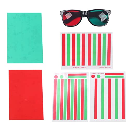 Improve Vision with Red Green Glasses,Professional Design for Myopia Strabismus Amblyopia,Improve Color Vision Resolution,Convenient and Portable