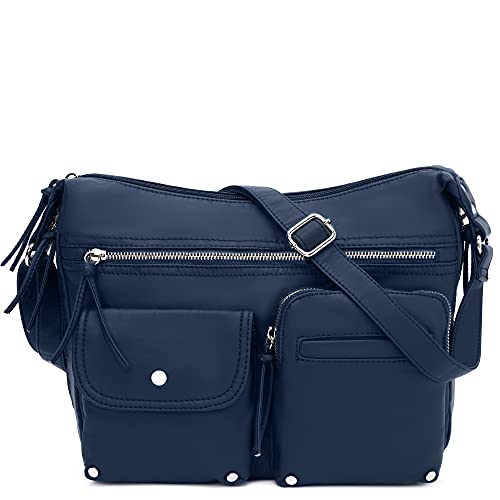 Scarleton Women's Crossbody Handbags with Multiple Pockets - Navy Blue