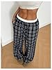 RoseSeek Girl's Plaid Wide Leg Track Pants Elastic... #3