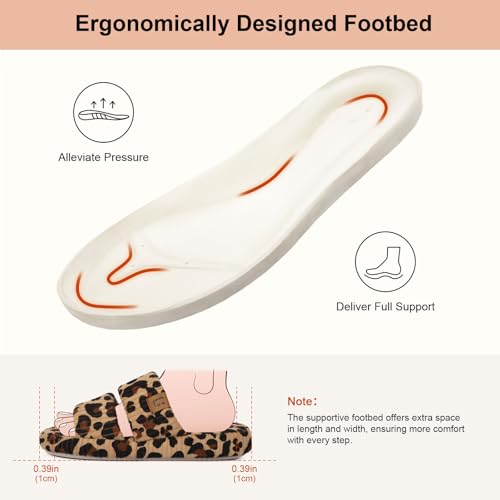 Image of LongBay Slippers for Women Memory Foam Open Toe Slide Indoor House Shoes Slip On Bedroom Comfy Gift