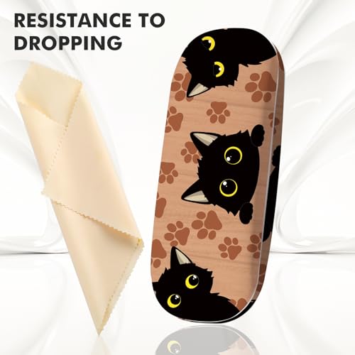 Image of Glasses Case Hard Shell,Portable Protective Eyeglasses Case, Eyeglass Holder Box with Cleaning Cloth, for men women
