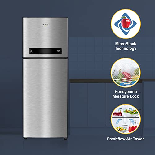 Image of Whirlpool 245 L 3 Star Frost-Free Inverter Double Door Refrigerator (NEO DF258 ROY GERMAN STEEL 3S-N, Grey, 21630, 2022 Model)