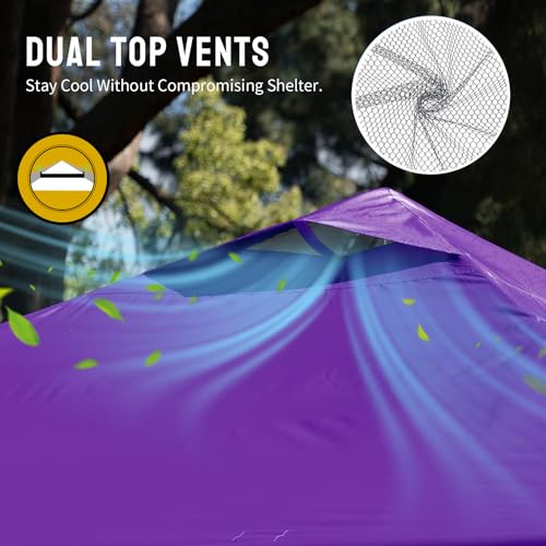 image for CROWN SHADES 10x10 Pop Up Canopy - Beach Tent with One Push Setup - Ea