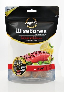 WiseBones Gnawlers Salmon with Lemon, 200 g (Large)
