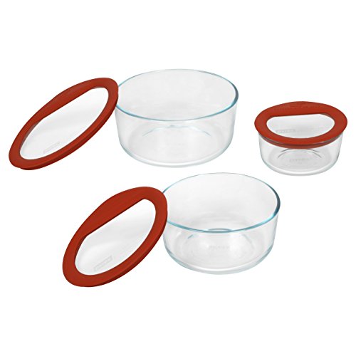 Pyrex Premium 6-Piece Glass Food Storage Set