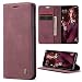 Produktbild RuiPower Handyhülle für Samsung Galaxy A33 5G Hülle Premium Leder Klapphülle Ständerfunktion Kartenfach PU Flip Magnet Wallet Silikon Bumper Schutzhülle für A33 5G Tasche Case 6.4" - Wein Rot