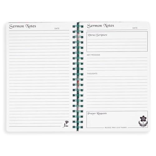 Carnet notes de sermon Steel Mill & Co avec couverture rigide et pages à invites
