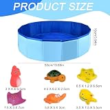LWLWA Katzenpool, Faltbar Hundeplanschbecken, 50 x 10 cm Pool für Hunde, Blaue Oxford-Gewebe Planschbecken für Katzen, mit Wasserspielzeug, für Kleine Hunde und Katzen zum Baden und Planschen