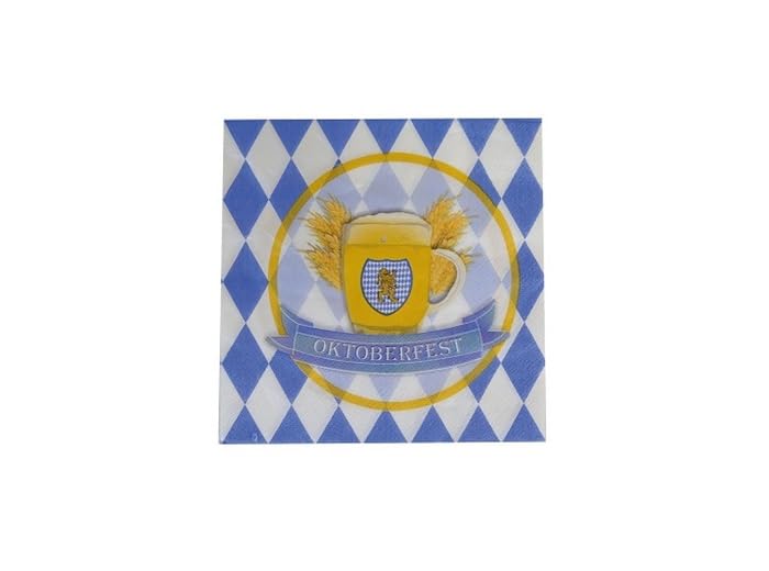 Lot de 12 - Lot de 16 serviettes oktoberfest en papier 33x33cm