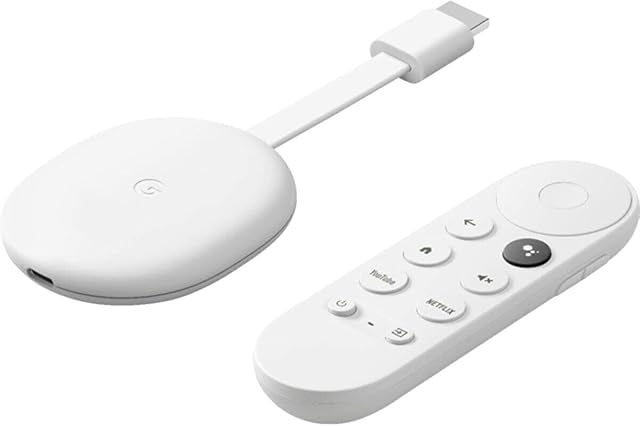 Google GA03131 WHcast z Google TV (HD) Śnieg - przesyłanie strumieniowe rozrywki do telewizora za pomocą pilota głosowego - Oglądaj filmy i seriale w jakości HD