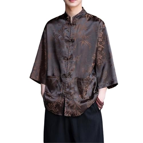 Chemise courte homme kung fu anti-transpiration pour l'été