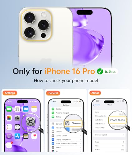 Image of FNTCASE for iPhone 16 Pro Case: [Compatible with Magsafe] Translucent Matte Cases with [Full Camera Protection] [Screen Protector] Military Grade Shockproof Protective Phone Cover - Purple