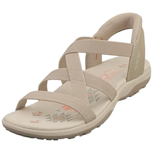 Skechers Reggae Slim Stretch Flex Hands Free Slip ins, Sandalia Mujer, marrón, 37 EU