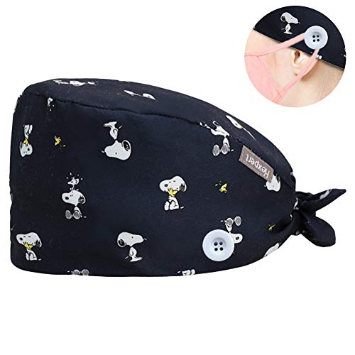 CHUANGLI 3Pcs Gourd-Shaped Working Caps with Upgrade Sweatband Adjustable Bouffant Hats Headwear - Women/Men - Thumbnail 5
