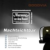 Goodvia Türschild Warnung vor dem Hunde Aluminium 30x20cm |A4 Vorsicht Hund Schild Lustig, Vorsicht vor der Katze