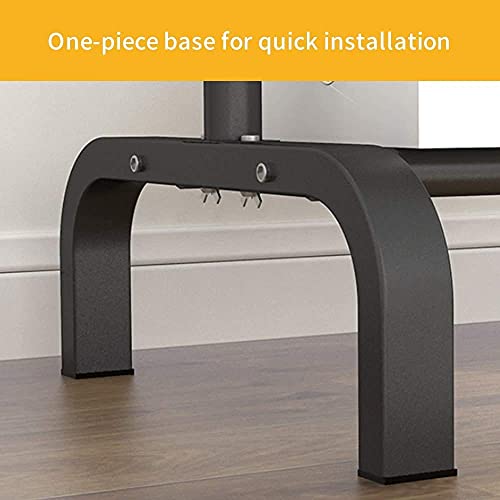 Image of Owme Heavy Duty Clothes Drying Rack with Wheels | 1 Tier Double Pole Garment Rack | Laundry Drying Stand for Balcony | Cloth Hanging Stand | Indoor Outdoor Drying Rack for Clothes - POLE BLACK