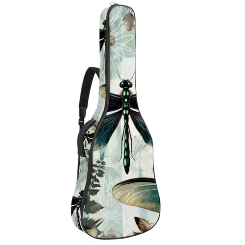 Housse guitare acoustique 109 cm imperméable à motif libellule sac léger